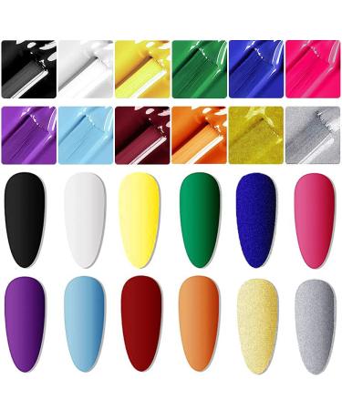 MAXCICI 12 Colors Nail Art Stamping Polish Set - 8ML Air Dry Nail Color for Nail Printing Plates - Buy Online on GoSupps.com