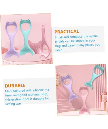 Housoutil Makeup Applicator 2pcs Mascara Brush Eyelash Makeup Tool Reusable Eye Stencils Eyeliner Stencils Eyes Template 15X5.7CMx2pcs Violetx2pcs - Buy Online on GoSupps.com