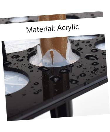 FRCOLOR Acrylic Makeup Brush Tree & Organizer | 26pc Stand for Brushes & Nails - Perfect Drying Rack & Display - Black - Buy Online on GoSupps.com