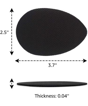 Beautulip Non-Skid Shoe Pads - Pack of 8 Black Self-Adhesive Slip Resistant Sole Protectors - Buy Online on GoSupps.com
