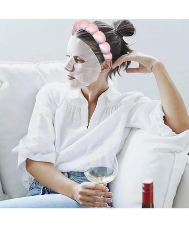 Headband - Spa Headband for Women Puffy Makeup Headband Sponge Velvet Fabric Versed Head bands Women Girls Hair Accessories Headband for Skincare Makeup Removal Washing Face Shower(Pink) - Buy Online on GoSupps.com