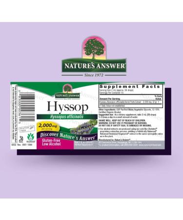 NaturaAnswer's Law Herbal Hyssop Supplement 30ml - Buy Online on GoSupps.com