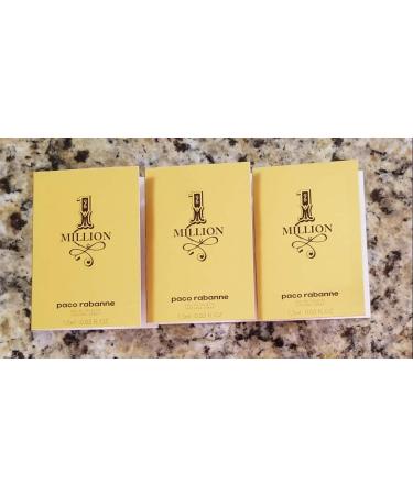 3 Paco Rabanne 1 One Million Men EDT .05 Oz/1.5 Ml Each Spray Sample Vial - Buy Online on GoSupps.com