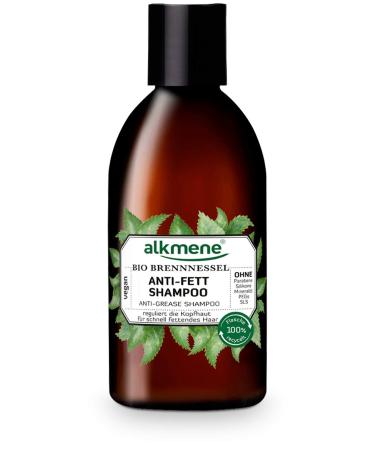 alkmene Anti-greasy shampoo with organic nettle - shampoos for oily hair - vegetable shampoo without silicones parabens mineral oils SLS and SLES - shampoos (1x 250 ml)