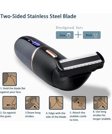 Rechargeable Body Grooming Set | Men's Beard Trimmer Eyebrow & Nose Hair Trimmer | Professional Painless Hair Clippers for Men & Women - Buy Online on GoSupps.com