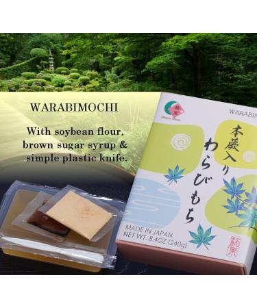 Buy Mayca Moon Warabimochi - Authentic Japanese Wagashi Mochi with Soybean Flour & Brown Sugar Syrup - International Shipping Available - Buy Online on GoSupps.com