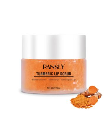 Turmeric Lip Scrub for Dark Lips, Exfoliating Lip Scrub, Moisturizing Exfoliator Nourishes and Hydrates Lip Skin Treatment, Turmeric Sugar Scrub for