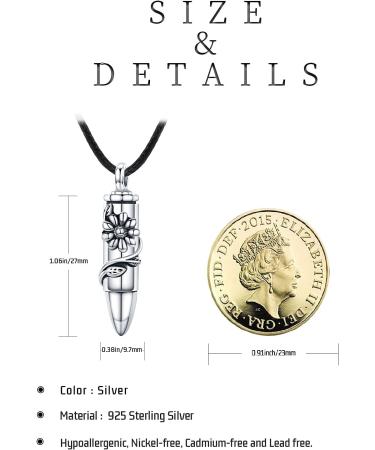 925 Sterling Silver Urn Pendants & Memorial Jewelry for Women - Dragonfly Moonstone Heart Daisy Designs - Buy Online on GoSupps.com