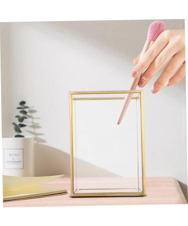 PopetPop Clear Make-Up Brush Organizer - Gold Cat Design for Travel & Desk | 2 in 1 Cup Holder - Buy Online on GoSupps.com