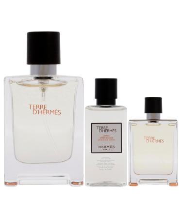 Hermes Terre Dhermes for Men - 3 Pc Gift Set 3.3oz EDT Spray 0.42oz EDT Spray 1.35oz After Shave Lotion - Buy Online on GoSupps.com