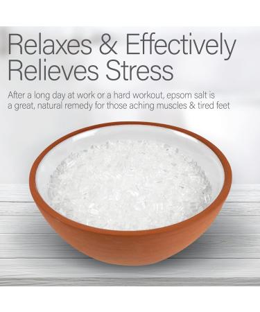 Kanjo Natural Epsom Salt - 100% Pure Magnesium Sulfate Bath Salt for Muscle, Foot, and Joint Pain Relief - 16oz Bag - Buy Online on GoSupps.com