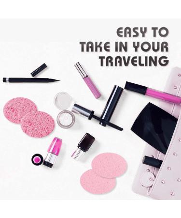 60-Count Compressed Facial Sponges - 100% Natural Spa Sponges for Cleansing and Exfoliating (Pink) - Buy Online on GoSupps.com