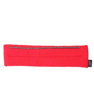 ARBO-INOX noseband pad with rhinestones soft nose pad made of terry cloth (Full WARMBLOOD RED) FULL WARMBLOOD RED