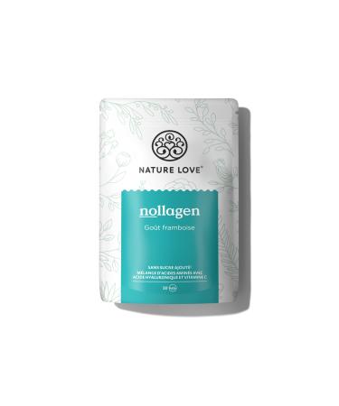 NATURE LOVE® Nollagen - 500 g of powder - vegan collagen - raspberry taste - purely vegetable equivalent of the product Collagen powder - laboratory tested, produced in Germany