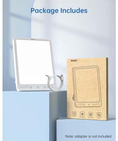 SUXIO 10000 Lux Light Therapy Lamp | Touch Control Daylight Happy Lamp | Portable with Memory Function | Lift Mood at Home/Office | USB-A - Buy Online on GoSupps.com