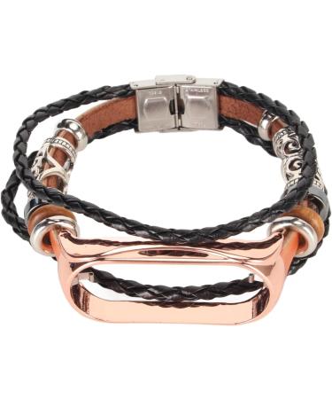 Watch Wrist Strap Stylish Artificial Leather Metal Buckle Easy to Install Adjustable Retro Replacement Watch Strap for Smart Watch (Brown and Gold) - Buy Online on GoSupps.com