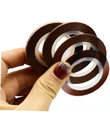 Cinnamon Color Glitter Nail Art Striping Tape - 4pcs Adhesive Rolls, 1-3mm Tips - Buy Online on GoSupps.com