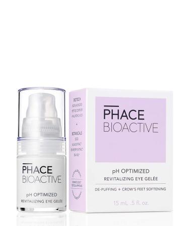 Phace Bioactive Revitalizing Eye Gelee  Anti Aging Eye Cream for Dark Circles  Puffiness  Fine Lines and Wrinkles  Hyaluronic Acid  Peptides  Bioflavonoids  EGCG  Dermatologist Recommended  0.5 Fl Oz