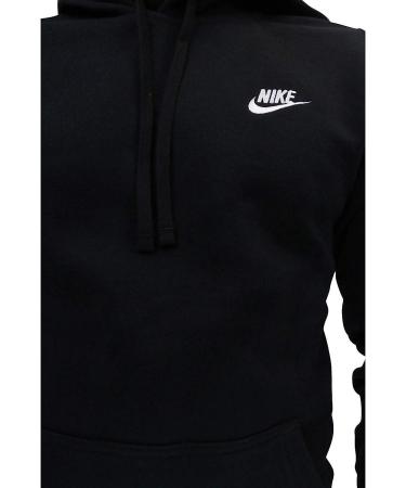 Nike Men's Sportswear Club Pullover Hoodie - Medium, Black/White - Buy Online on GoSupps.com