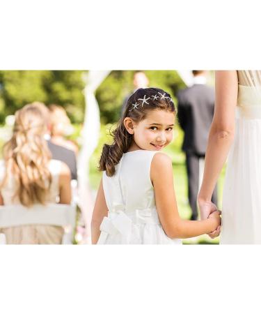 Bridal Hair Accessories - Starfish Headband for Beach Wedding (Silver) - Buy Online on GoSupps.com