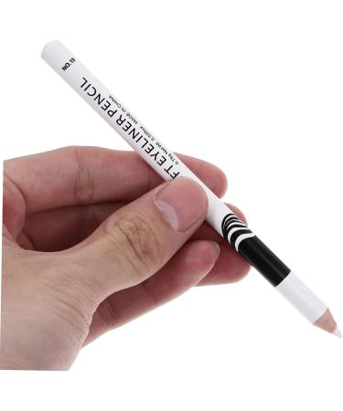 Healeved 10pcs Lying Silkworm Eyeliner White Makeup Brow Pencil Makeup Eyeliner Highlighter Gel Wooden Pole 1 count (Pack of 1) White - Buy Online on GoSupps.com