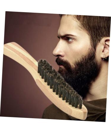 Shop Minkissy Beard Brush for Men - Wooden Mustache Styling Tool | 17x3cm | Perfect for Beard Balm & Stubble Care - Buy Online on GoSupps.com