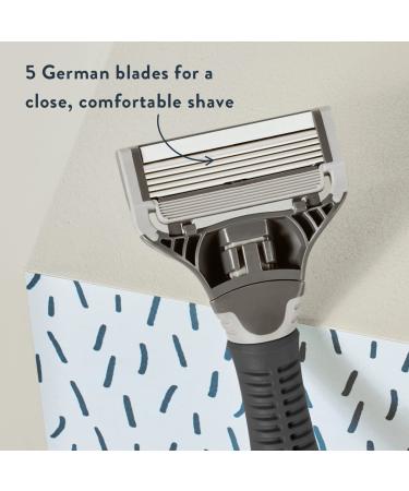 Harry's Men's Shaving Kit - Razor Handle, 3 Blades, Travel Cover & Charcoal Shave Gel - Buy Online on GoSupps.com