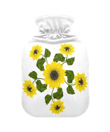 Heat bottle with reference 2 l of durable warm-up bag for handwheel warmer shoulder and neck pain cramps heating press and heat therapy pattern of sunflower