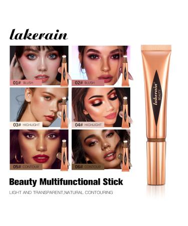 YU KUI LX Liquid Beauty Sticks Set | Highlighter Blush Contour Makeup | Multifunctional Beauty Cream | Cushion Applicator | 3 PCS (Blush 01, Highlight 03, Contour 05) - Buy Online on GoSupps.com