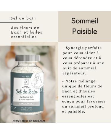  Conseil fleur de Bach Bath salt with Bach flowers and organic essential oils - Peaceful sleep - Buy Online on GoSupps.com