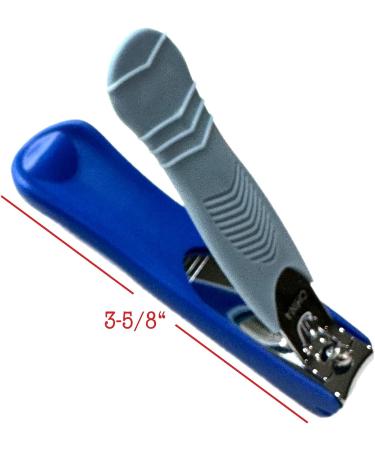 Comfort Hold Nail Clippers with Non-Slip Ribbed Cushion - Stainless Steel Sharp Trimmer for Men and Women with Arthritis or Unsteady Hands - Buy Online on GoSupps.com