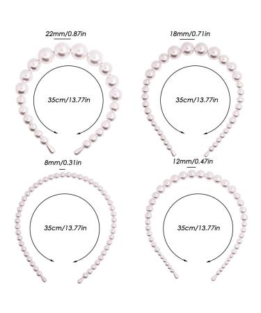 Yucool 4 Pearl Hair Ties | Elegant Pearl Hair Accessories for Weddings Parties & Gifts - 8 Pack - Buy Online on GoSupps.com