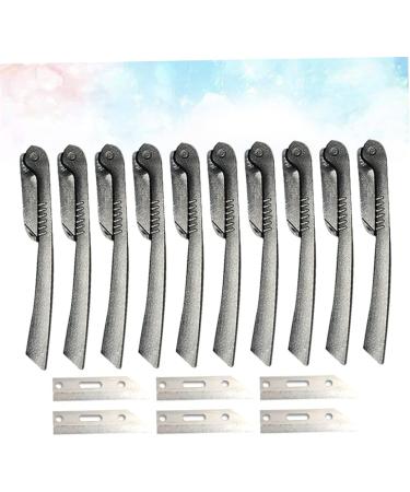 FRCOLOR 10pcs Eyebrow Shears & Facial Razors - Dermaplaning Tools for Eyebrow Shaping & Hair Removal - Set of 2 Black & 2 Color Options - Buy Online on GoSupps.com