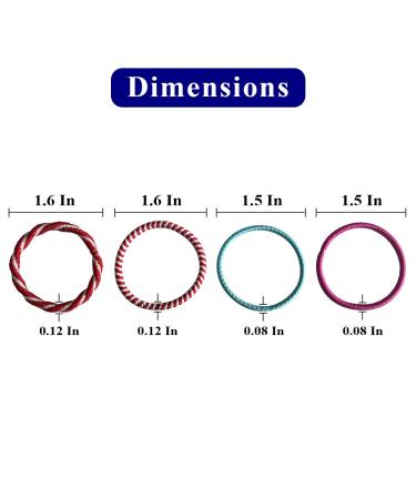 AwEx Colorful Hair Ties for Girls - 120 PCS Small Multicolors and Multipatterns - Ideal Christmas Gifts for Kids - 2.5 * 115 mm - Buy Online on GoSupps.com