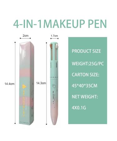 4-in-1 Travel Makeup Pen - Brown Eyeliner Eyebrow Pencil Eyeshadow Lip Liner & Highlighter | Multi-Functional Makeup Solution for On-the-Go | Perfect for International Shipping - Buy Online on GoSupps.com