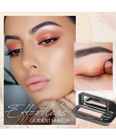 Two-color glitter eye shadow new two-color eye shadow palette waterproof eye shadow wear-resistant two-color eye shadow smooth texture (2#) - Buy Online on GoSupps.com