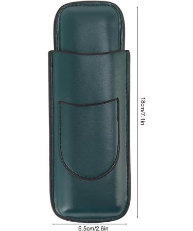 2 Finger Cigar Travel Case Handmade 2 Finger Cigar Holder Durable Portable Waterproof for Business for Party (Green) Green yellow - Buy Online on GoSupps.com