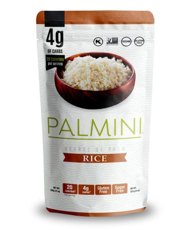 NEW!! Palmini Low Carb Rice | 4g of Carbs | As Seen On Shark Tank | Gluten Free | (12 Ounces Pouch (Pack of 1)) Plain 12 Ounce (Pack of 1)