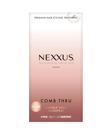 Nexxus Travel Hairspray Comb Thru Flexible Hold 4-Pack 72-Hour Anti-Humidity Shield 48-Hour Frizz Control Rose Fragrance 1.5 Oz Ea - Buy Online on GoSupps.com