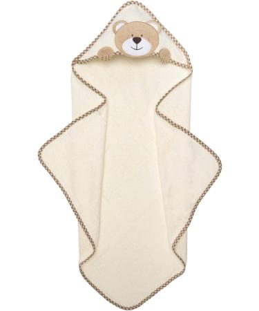 All Kids United Hooded Baby Towel - 100% Cotton Eco-Tex 100 | Soft Beige Bath Towel for Babies & Children (76x76 cm) - Buy Online on GoSupps.com