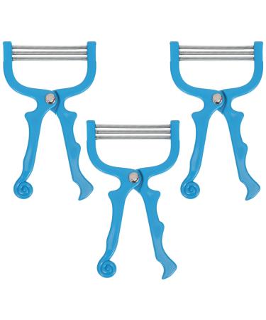 Lot de 3 pilateurs Manuels pour Visage et Corps Bleu pilateur Facial Antid rapant pour pilation des Sourcils et Poils Ind sirables Outil de Soin Peau Pratique Ressort