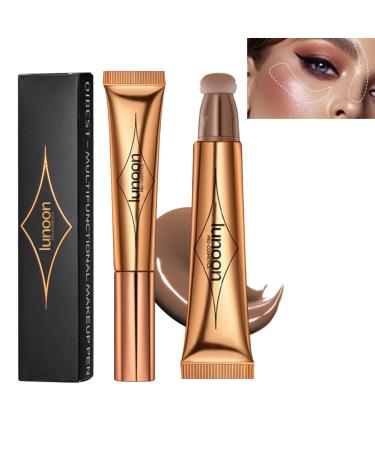 2PCS Contour Stick Beauty Wand  Liquid Contour Face Makeup  Matte Finish Liquid Contour Stick with Soft Cushion Applicator  Lightweight Natural Super Silky Cream Contour Stick Beauty Wand (01)