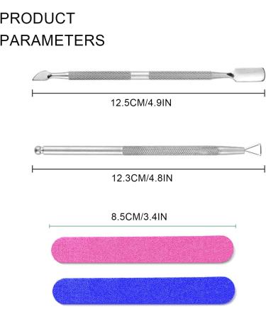Cuticle Pusher Professional Cuticle Pusher Nail Pusher Kit Stainless Steel Cuticle Pusher Cuticle Pusher Set Stainless Steel Ingrown Toenails Set 2 Pieces - Buy Online on GoSupps.com