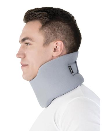 Toros Group Half -Starer Rewrise Neck support relaxation neck tie cervical support - adjustable 100% cotton fabric - relieves spine muscle joint pressure large gray 12 cm