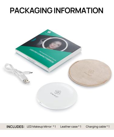 OMIRO Compact LED Makeup Mirror - Travel Size, Perfect Women's Gift (White) - Buy Online on GoSupps.com