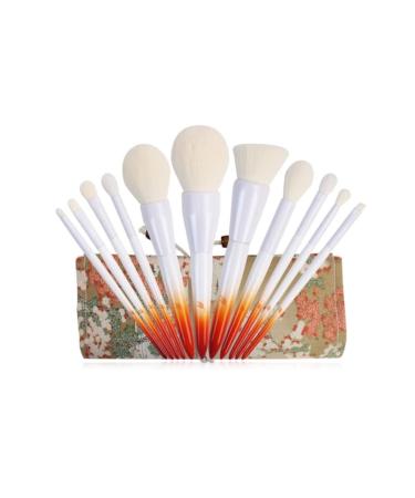 Makeup Brush 11-Piece Makeup Brush Set Gradient Solid Wood Brush Soft Suitable for Professional Lips Eyes Foundation Brushes