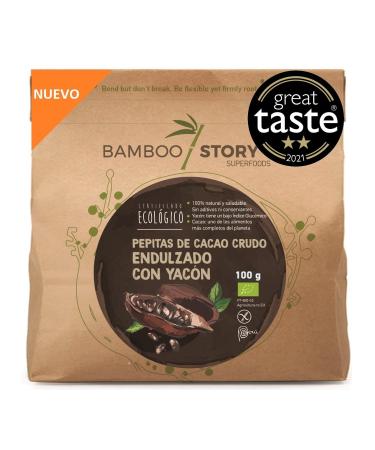 BAMBOO STORY | Crane | SWEETENED Raw Cocoa with Yacon syrup (Peruvian sweet potato | Organic | 100g