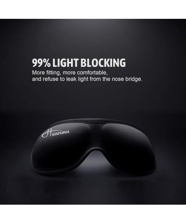 Hunrimu 3D Sleep Mask for Women Men - Eye Covers for Sleeping, Travel, Yoga, Nap - Black - Buy Online on GoSupps.com