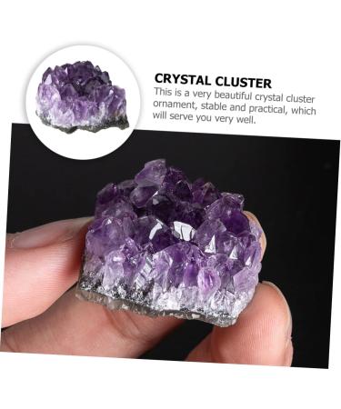 FOMIYES 2pcs Natural Crystal Cluster Crystals for Crafts Purple Gems Natural Minerals Desktop Bare Stone - Buy Online on GoSupps.com