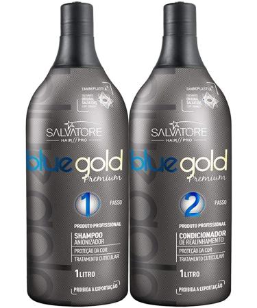 Salvatore 1L Anti-Waste Shampoo Conditioner Reconstructor - Premium Blue Gold Formulation